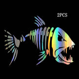 Piranha Crazy Fish Decal Car Window Decoration Motorcycle Sticker