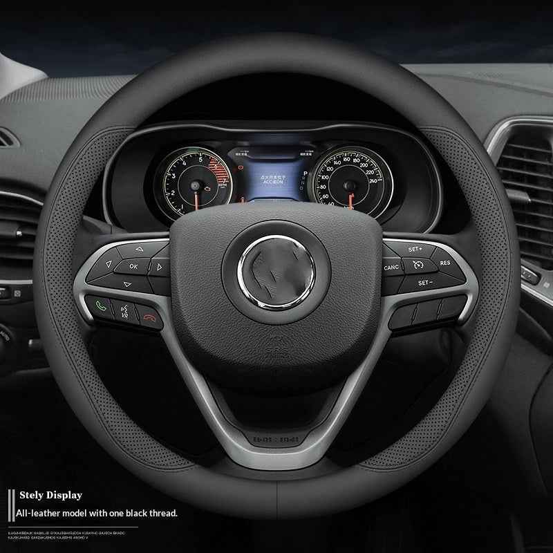 Genuine Leather Steering Wheel Cover