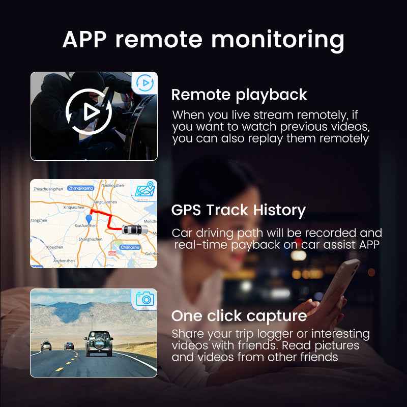 2K HD Wi-Fi Rearview Camera Car HD Dash Cam