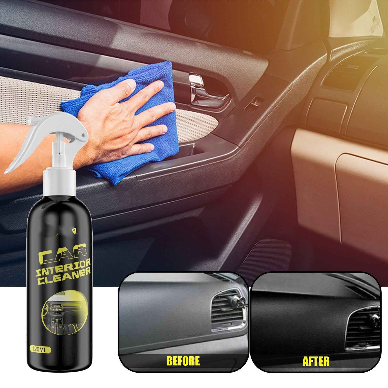 Car Interior Renovation Cleaner Car Leather Plastic Dashboard Cleaning Decontamination Maintenance Agent