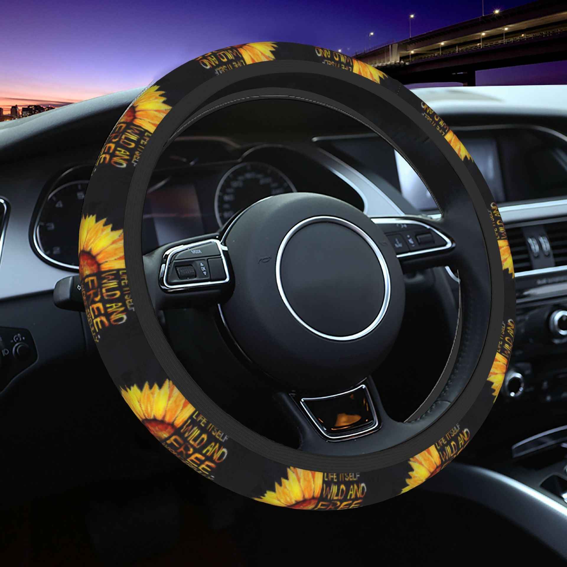 Printed Car Steering Wheel Cover