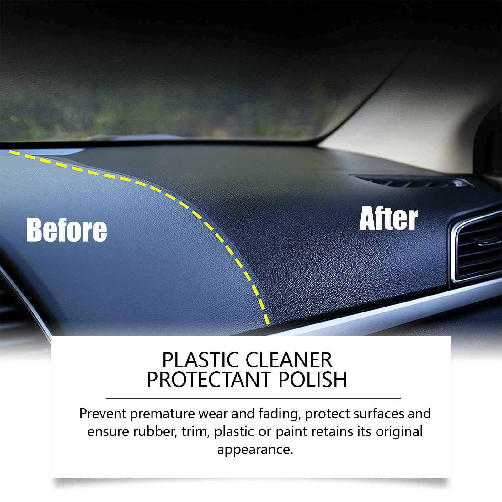 RAYHONG Car Plastic Refurbishing And Care Agent Stain Remover, Anti-fouling Agent, Interior Dashboard Polishing And Cleaning Agent