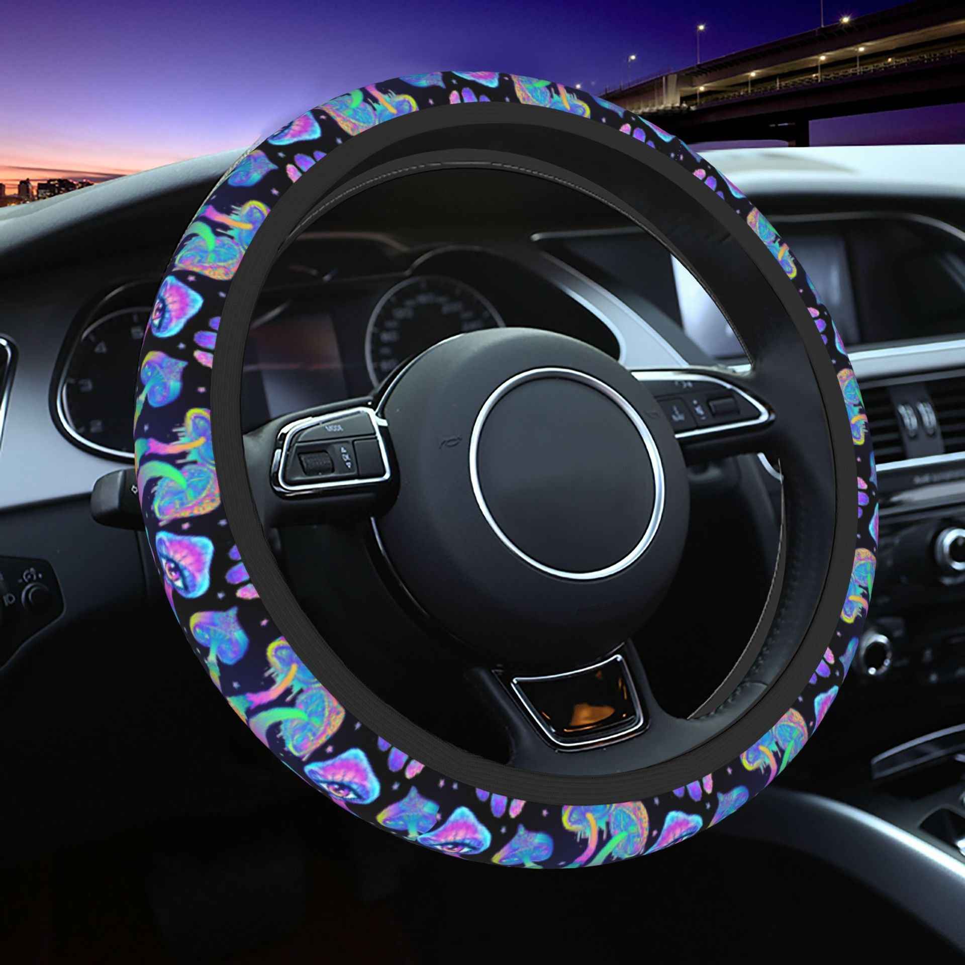 Printed Car Steering Wheel Cover