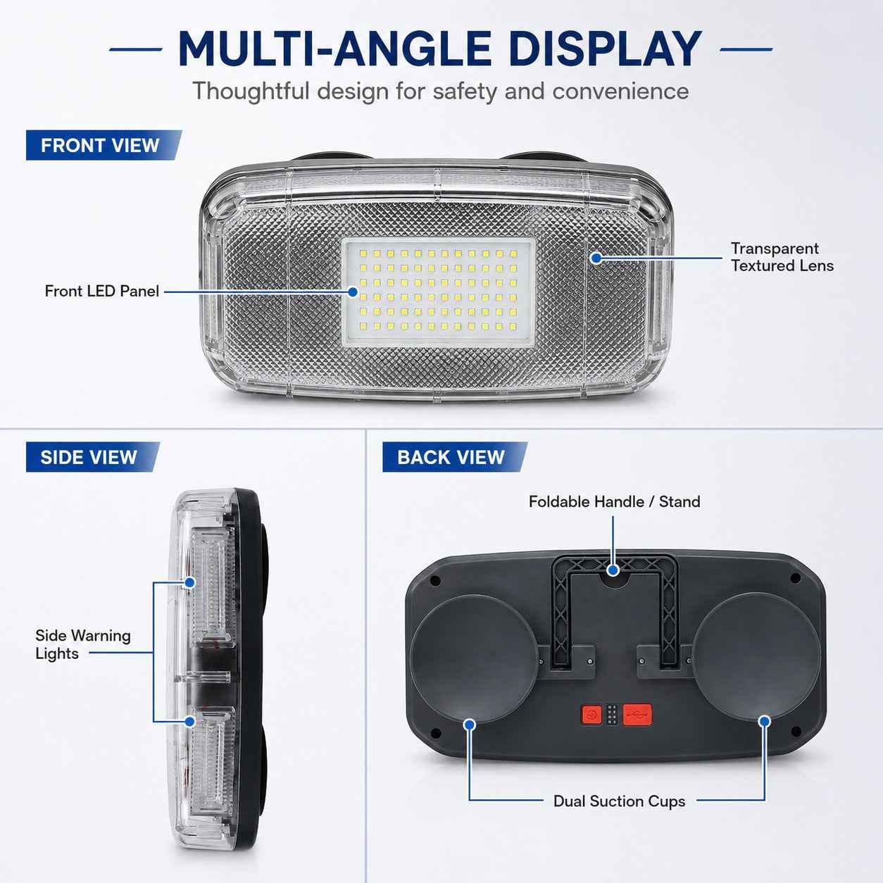 HB 361 LED Warning Light USB Rechargeable Roadside Emergency Safety Lamp OEM Car Accessories Road