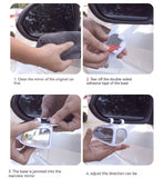Car Reversing Small Round Mirror Front And Rear Wheel Wide-Angle Mirror Double-Sided Auxiliary Rearview 360 Adjustable Wide Angle Side Rear View Mirror For Car
