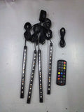 Car sole atmosphere lamp 5VUSB12V car charging atmosphere lamp one for four music sound control interior lights