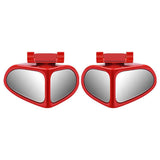 Car Reversing Small Round Mirror Front And Rear Wheel Wide-Angle Mirror Double-Sided Auxiliary Rearview 360 Adjustable Wide Angle Side Rear View Mirror For Car