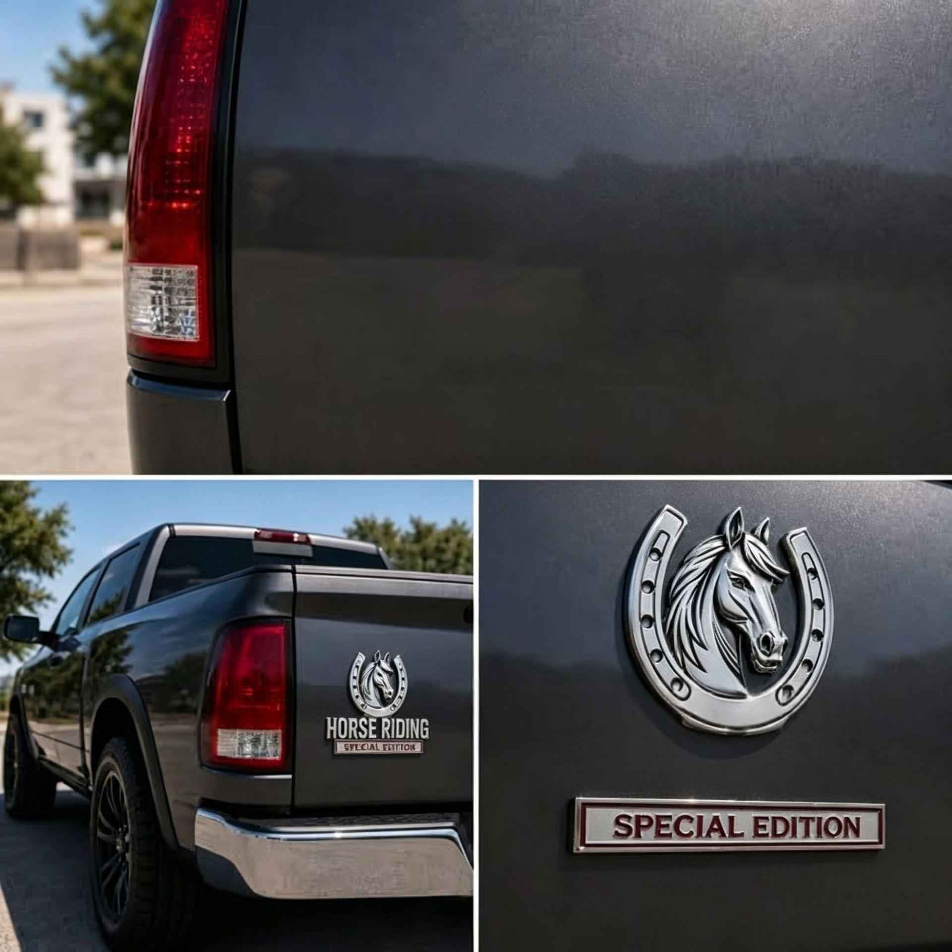 Horse-riding Themed Metal Car Decal