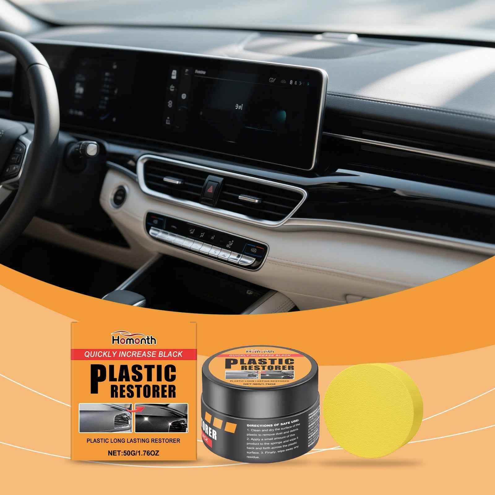 Car Interior Care And Refurbishment Cream For Cleaning And Removing Stains