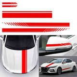 Car Body Beltline Stickers Side Skirt Striped Machine Cover Rearview Mirror
