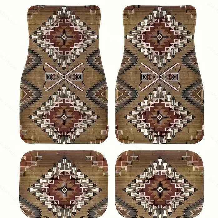 Vintage Bohemian Style Car Floor Mat Carpet
