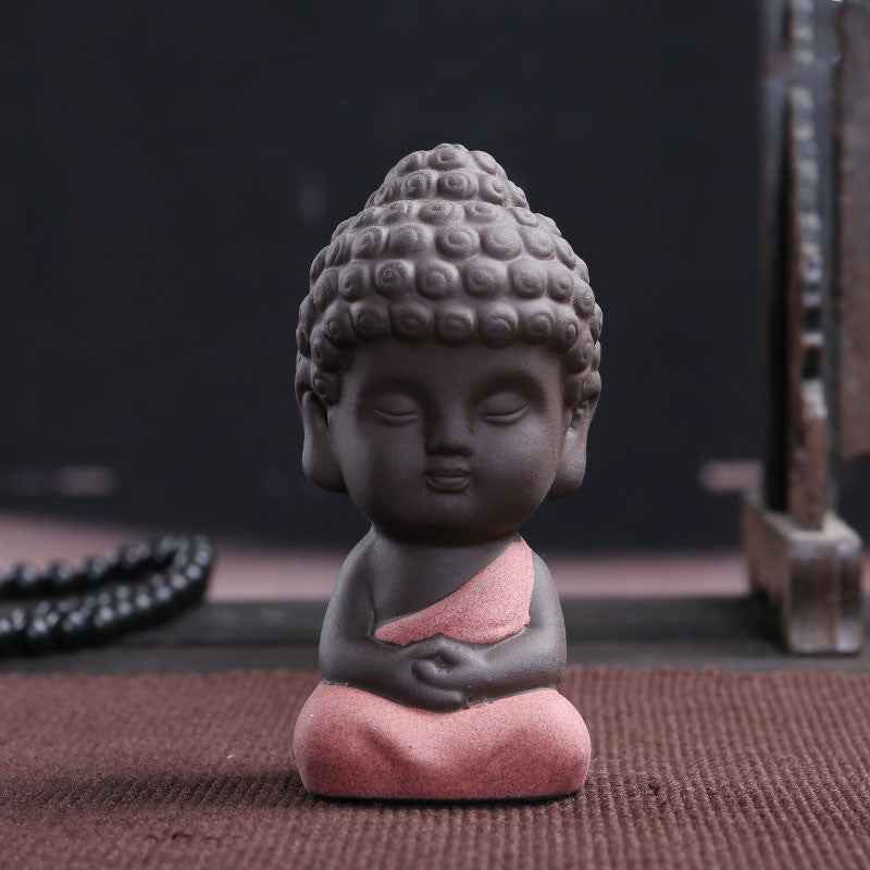Little Monk Car Car Accessories Flower Pet Bonsai Accessories Fish Tank Landscaping