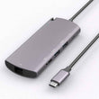 6 In 1 Type-C Hub USB 3.0 M.2 NGFF HDD Enclosure Portable Dual M.2 SSD Docking Station PD Fast Charging Computer Accessories