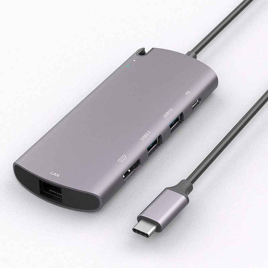 6 In 1 Type-C Hub USB 3.0 M.2 NGFF HDD Enclosure Portable Dual M.2 SSD Docking Station PD Fast Charging Computer Accessories