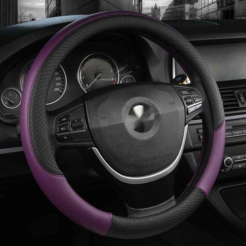 Car Steering Wheel Cover Leather Summer Four Seasons Steering Wheel Cover Breathable Thousand Models