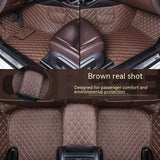 Car Foot Mat Fully Surrounded By Leather Floor Mat