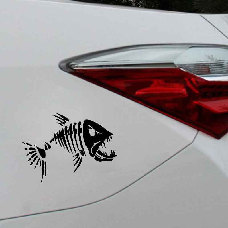 Piranha Crazy Fish Decal Car Window Decoration Motorcycle Sticker