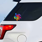 Sea Turtle Rainbow Vinyl Window Car Laptop Decal