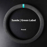 Customized Steering Wheel Cover Car Suede Car Car Steering Wheel Cover Anti-slip Carbon D-type Round Steering Wheel Cover