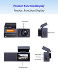 2K Dual Lens Front And Rear Dash Cam, High Definition Car DVR Recorder