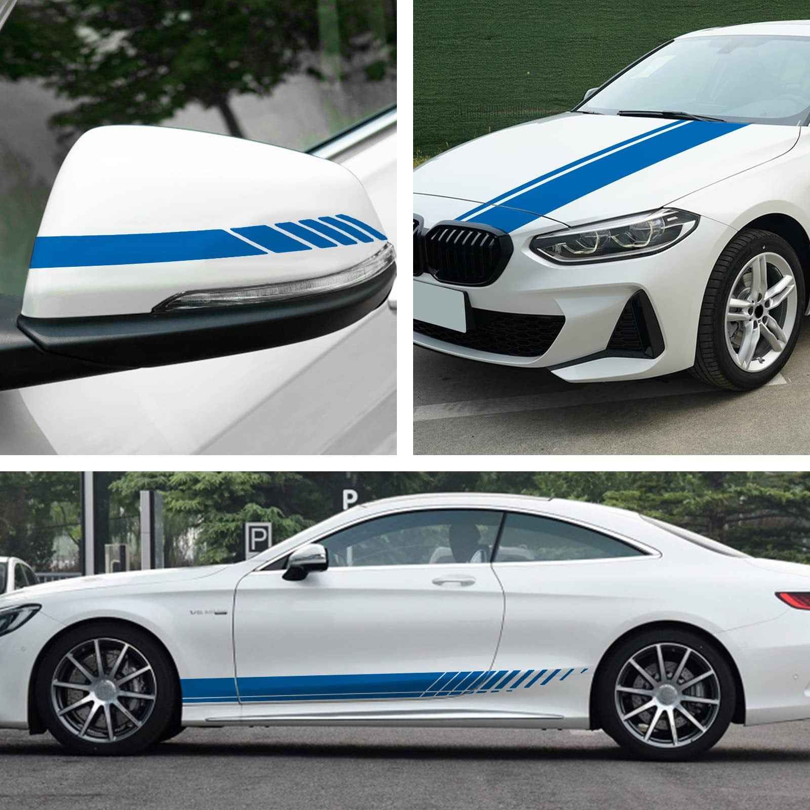 Car Body Beltline Stickers Side Skirt Striped Machine Cover Rearview Mirror