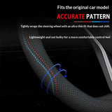 Steering Wheel Cover Leather Wrapped