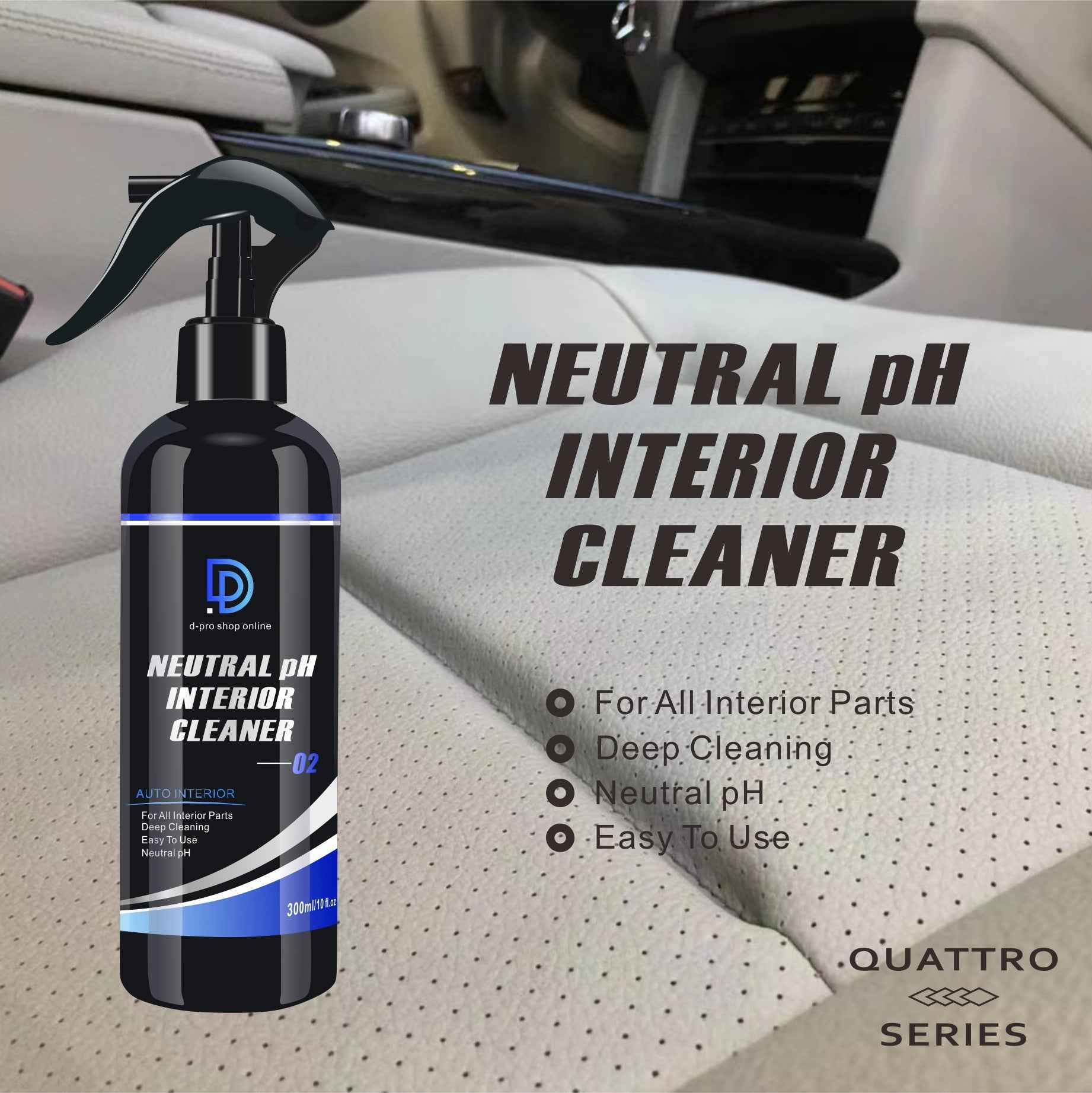 Car Interior Ceiling Carpet Leather Cleaning Agent Neutral
