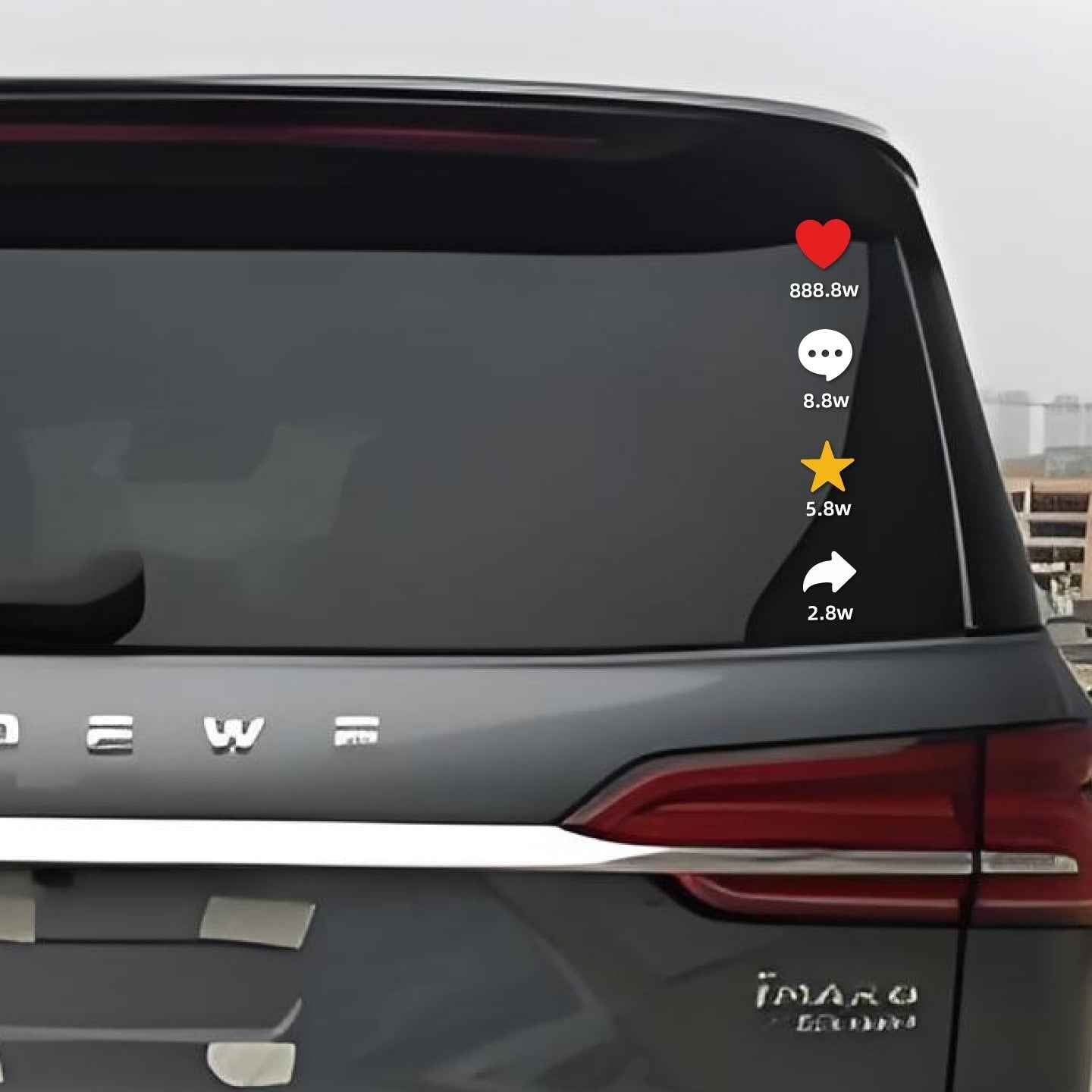 Rear-window Car Decal Personalized Decoration Waterproof And Sun-resistant Car Sticker