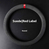 Customized Steering Wheel Cover Car Suede Car Car Steering Wheel Cover Anti-slip Carbon D-type Round Steering Wheel Cover