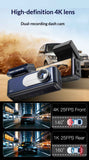 Dual-camera High-definition 4K Car Dashcam With Recording Function