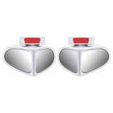 Car Reversing Small Round Mirror Front And Rear Wheel Wide-Angle Mirror Double-Sided Auxiliary Rearview 360 Adjustable Wide Angle Side Rear View Mirror For Car